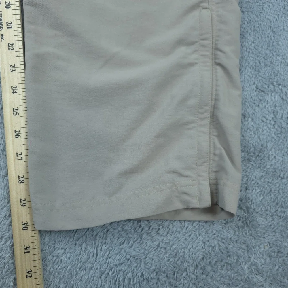 The North Face Convertible Pants Mens XL Short Beige Hiking Nylon Zip Off